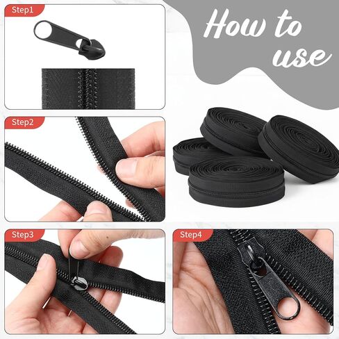 60 Yards 20 Pcs Sewing Zippers Bulk #5 Nylon Coil Zippers Assorted Zipper for Sewing with 200 Zipper Sliders for DIY Tailor Crafts Supplies (20 Color) in Kuwait