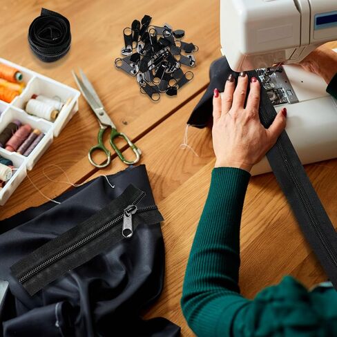 60 Yards 20 Pcs Sewing Zippers Bulk #5 Nylon Coil Zippers Assorted Zipper for Sewing with 200 Zipper Sliders for DIY Tailor Crafts Supplies (20 Color) in Kuwait