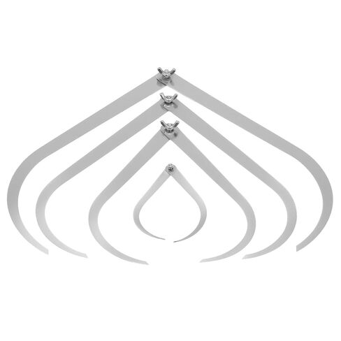 QWORK 4pcs Pottery Calipers Set – Stainless Steel Bent-Leg Pottery Caliper Clay, Ceramic Measuring Pottery Tool (4", 8",10",12") in Saudi Arabia