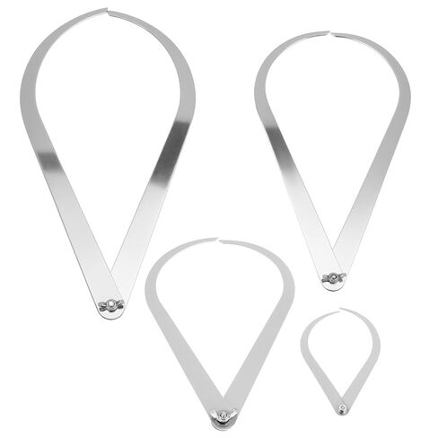 QWORK 4pcs Pottery Calipers Set – Stainless Steel Bent-Leg Pottery Caliper Clay, Ceramic Measuring Pottery Tool (4", 8",10",12") in Saudi Arabia