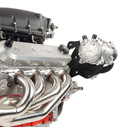 ICT Billet LS Truck - Black Powdercoated Sanden 508 A/C Air Conditioner Compressor Bracket Kit LS1 LS3 LSX AC in Saudi Arabia