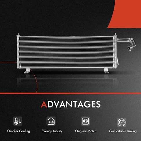 A-Premium A/C Condenser & Cooling Fan Assembly Compatible with Jeep Cherokee 1997 1998 1999 2000 2001, 4.0L, 2-PC Set in Saudi Arabia