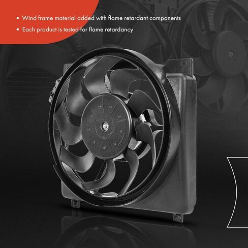 A-Premium A/C Condenser & Cooling Fan Assembly Compatible with Jeep Cherokee 1997 1998 1999 2000 2001, 4.0L, 2-PC Set in Saudi Arabia