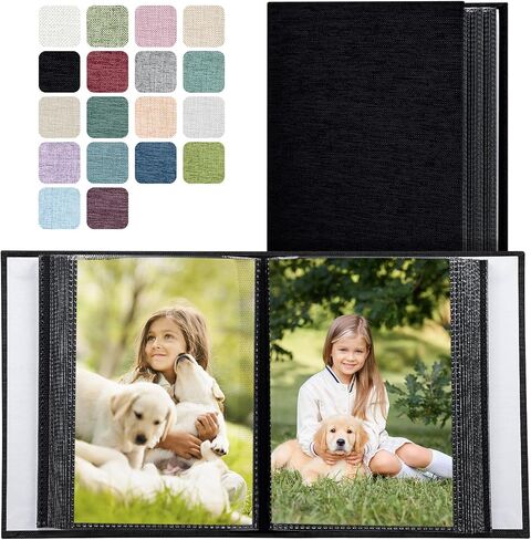 Photo Album 4x6 100 Pockets for Wedding Gifts,Linen Hardcover Picture Albums for Family Anniversary Baby Vacation Pictures in Saudi Arabia