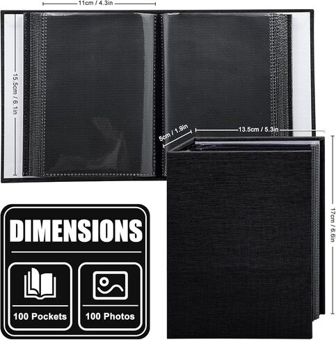 Photo Album 4x6 100 Pockets for Wedding Gifts,Linen Hardcover Picture Albums for Family Anniversary Baby Vacation Pictures in Saudi Arabia