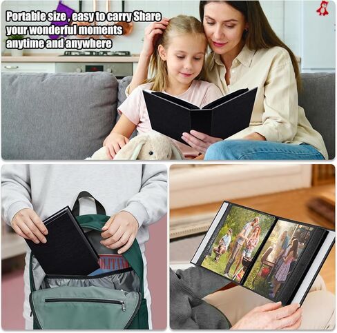 Photo Album 4x6 100 Pockets for Wedding Gifts,Linen Hardcover Picture Albums for Family Anniversary Baby Vacation Pictures in Saudi Arabia