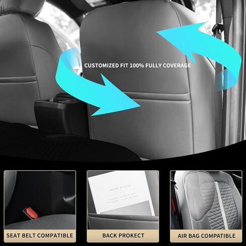Car Seat Covers Fit for Toyota Tacoma 2016-2023 3rd Gen Double & Crew Cab SR SR5 Limited TRD Sport/Pro/Off Road Full Set,Waterproof Breathable Leather Full Coverage (Red Black) in Saudi Arabia