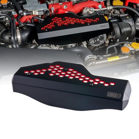 IAG Alternator Cover for Subaru WRX 2006-14 & STI 2004-21, Red in Saudi Arabia
