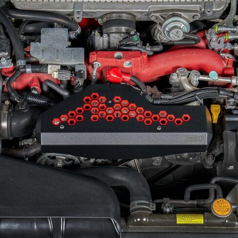 IAG Alternator Cover for Subaru WRX 2006-14 & STI 2004-21, Red in Saudi Arabia