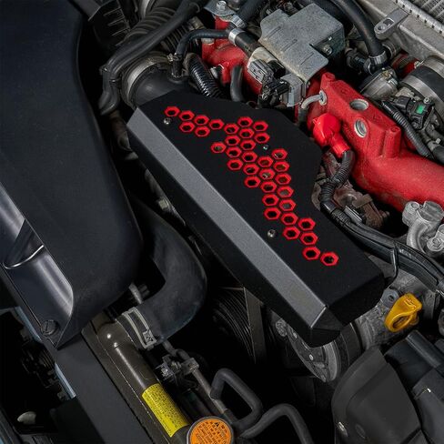 IAG Alternator Cover for Subaru WRX 2006-14 & STI 2004-21, Red in Saudi Arabia