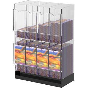 موزع حزمة معززة من الأكريليك ذو 10 فتحات، منظم بطاقات بقاعدة سوداء، يناسب أكثر من 360 عبوة معززة، حاملات عرض سميكة 4 مم للرياضة، بطاقات تجميع التجارة (2 × 5 فتحات) in Kuwait