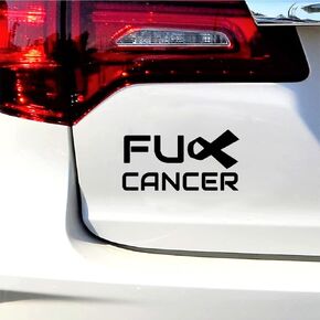 ملصق اللعنة على السرطان، شريط للتوعية بالسرطان، ملصق نافذة ممتص للصدمات مناسب للسيارات والشاحنات 6 بوصة (وردي) in Kuwait