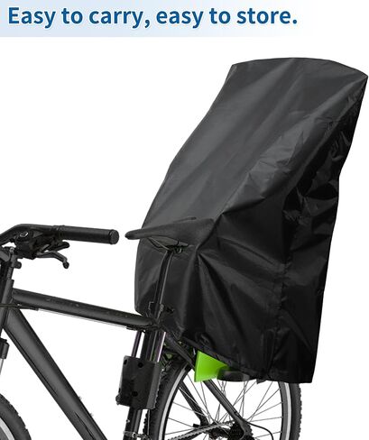 X AUTOHAUX Child Bike Seat Rain Cover Bicycle Waterproof Canopy Cover Windshield Cover for Rear Child Seat 210D Oxford Black 1 Pcs in Saudi Arabia
