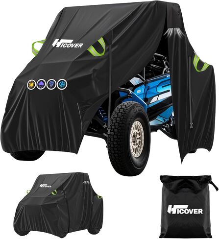 600D UTV Cover Heavy Duty - All Weather Protection UTV Cover 2 Seater for Kawasaki Can Am Defender Polaris Ranger General Commander Rhino Pioneer Mule Teryx 2-3 Seaters 130" x 73" x 58" in Saudi Arabia