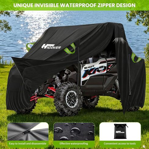 600D UTV Cover Heavy Duty - All Weather Protection UTV Cover 2 Seater for Kawasaki Can Am Defender Polaris Ranger General Commander Rhino Pioneer Mule Teryx 2-3 Seaters 130" x 73" x 58" in Saudi Arabia