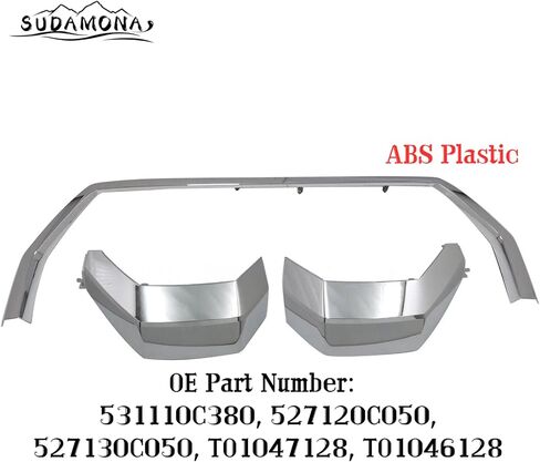Chrome Front Bumper Grille Trim Molding Surround Fit For 2022 2023 2024 Toyota Tundra,Factory Style in Kuwait