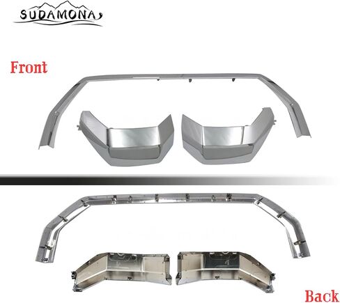 Chrome Front Bumper Grille Trim Molding Surround Fit For 2022 2023 2024 Toyota Tundra,Factory Style in Kuwait