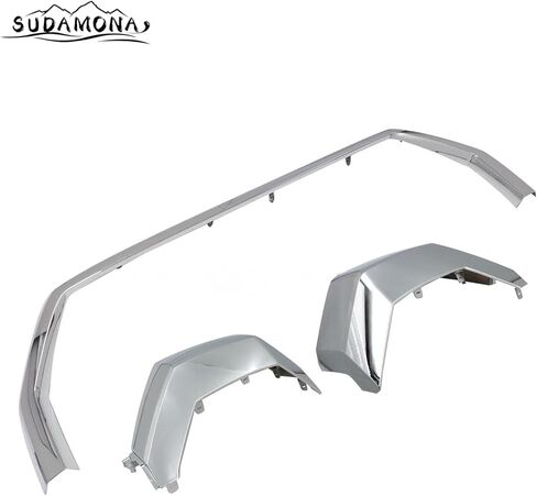 Chrome Front Bumper Grille Trim Molding Surround Fit For 2022 2023 2024 Toyota Tundra,Factory Style in Kuwait