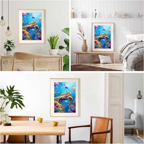MEIYUDA Horse Paint by Numbers Kit for Adults, Colorful Horse Paint by Numbers for Beginners, DIY Acrylic Oil Painting by Number on Canvas Without Frame for Home Wall Decor 12x16in in Saudi Arabia