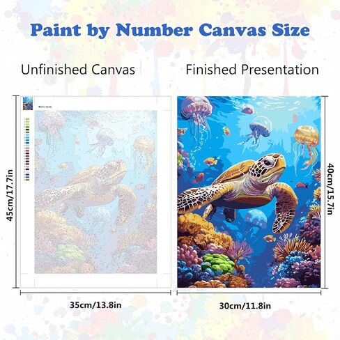 MEIYUDA Horse Paint by Numbers Kit for Adults, Colorful Horse Paint by Numbers for Beginners, DIY Acrylic Oil Painting by Number on Canvas Without Frame for Home Wall Decor 12x16in in Saudi Arabia