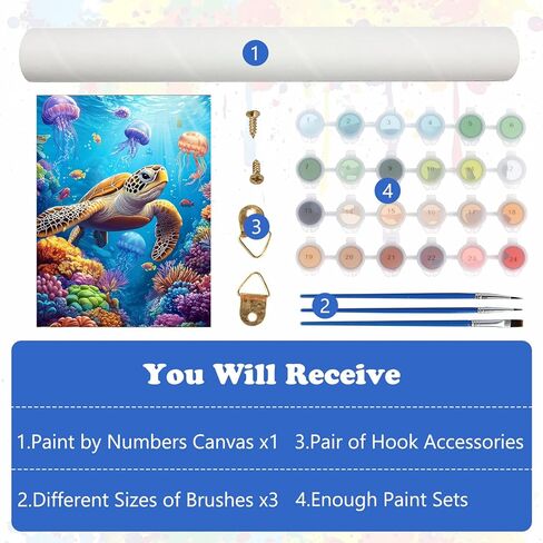 MEIYUDA Horse Paint by Numbers Kit for Adults, Colorful Horse Paint by Numbers for Beginners, DIY Acrylic Oil Painting by Number on Canvas Without Frame for Home Wall Decor 12x16in in Saudi Arabia