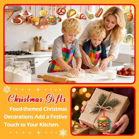 FLYAB 12PCS Santa Claus Christmas Ornaments Wooden Christmas Truck Ornaments for Christmas Tree Vintage Santa Christmas Hanging Ornaments for Xmas Party Decorations Supplies in Kuwait