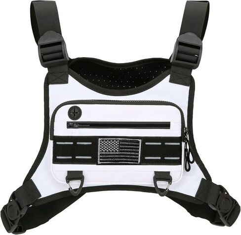 Sports Chest Bag For Men Women, Running Vest Bag With Built,Phone Holder For Workouts&Ski&Cycling&Hiking,Motorcycle Accessories in Saudi Arabia