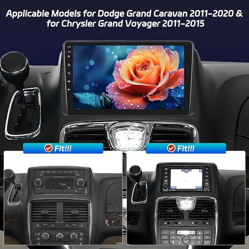 Android Car Stereo for Dodge Grand Caravan 2011-2020 and for Chrysler Grand Voyager 2011-2015 with Apple Carplay & Android Auto, 9 Inch Touchscreen Car Radio with GPS/WiFi/SWC+AHD Backup Camera in Kuwait