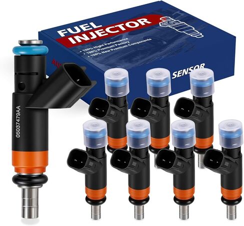 05037479AA Fuel Injectors Hemi 5.7L Fit for:2009-2018 Ram 1500 2009-2017 Ram 2500 for:2010-2016 2018 Dodge Charger for:2009-2018 Jeep Grand Cherokee 8PCS OE-5037479AC FJ732 in Kuwait