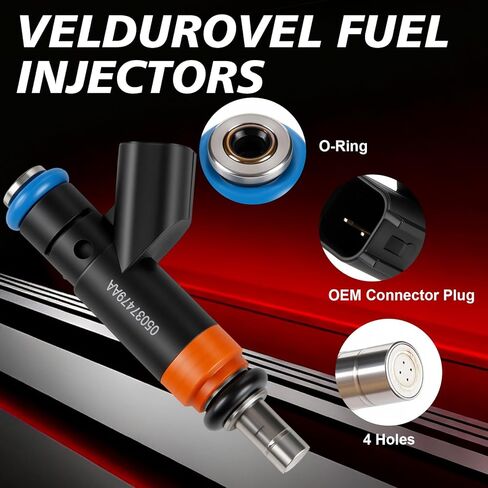 05037479AA Fuel Injectors Hemi 5.7L Fit for:2009-2018 Ram 1500 2009-2017 Ram 2500 for:2010-2016 2018 Dodge Charger for:2009-2018 Jeep Grand Cherokee 8PCS OE-5037479AC FJ732 in Kuwait