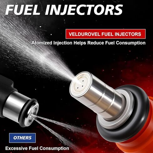 05037479AA Fuel Injectors Hemi 5.7L Fit for:2009-2018 Ram 1500 2009-2017 Ram 2500 for:2010-2016 2018 Dodge Charger for:2009-2018 Jeep Grand Cherokee 8PCS OE-5037479AC FJ732 in Kuwait