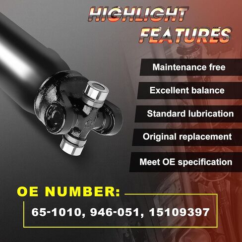 61.97" Rear Complete Drive Shaft Fit for Chevrolet Avalanche 1500 2002-2006, for Suburban 1500, for GMC Yukon XL 1500| Cadillac Escalade ESV, Prop Shaft Driveshaft Assembly Replace# 15109397 946051 in Saudi Arabia