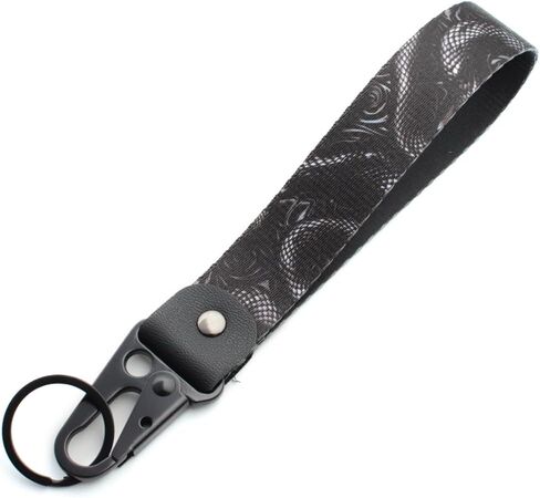 2 Pcs Classic Black & Floral Keychain Wristlet Lanyard for Women couples, Flower Wristlet Strap for Keys Hands-Free Wearable in Saudi Arabia