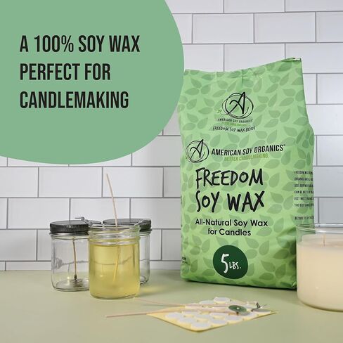 American Soy Organics Freedom Soy Wax Beads, All-Natural Candle Wax, 10 lbs in Saudi Arabia