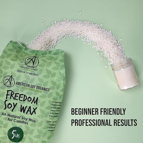 American Soy Organics Freedom Soy Wax Beads, All-Natural Candle Wax, 10 lbs in Saudi Arabia