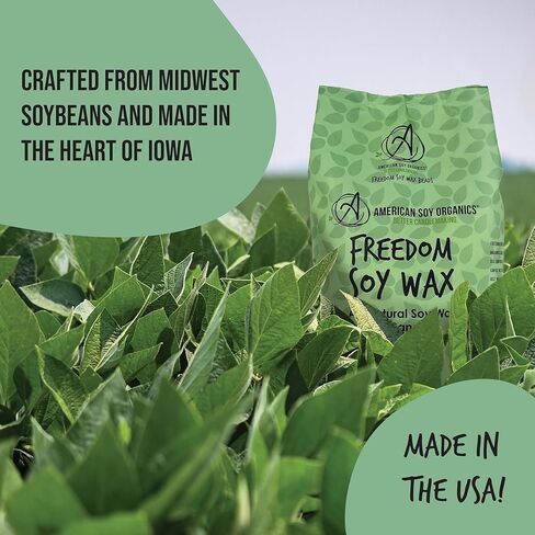 American Soy Organics Freedom Soy Wax Beads, All-Natural Candle Wax, 10 lbs in Saudi Arabia