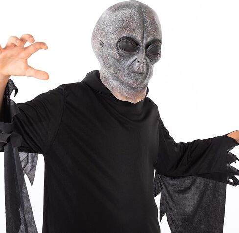 Scary Alien Mask Realistic Horror Novelty UFO Mask Funny Monster Halloween Costume Xenomorph Cosplay Party Props in Saudi Arabia