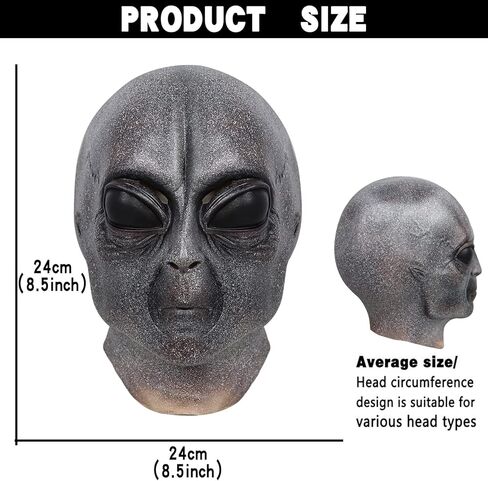 Scary Alien Mask Realistic Horror Novelty UFO Mask Funny Monster Halloween Costume Xenomorph Cosplay Party Props in Saudi Arabia