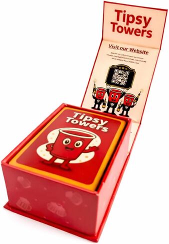 Tipsy Towers™ - لعبة بطاقات للبالغين - لعبة جماعية - لعبة ما قبل اللعبة المفضلة - لعبة الليل المفضلة - متعة سريعة الوتيرة - 3-8 لاعبين - 30 دقيقة in Saudi Arabia