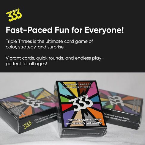 (333) Launch Edition – Unstoppable & Engaging Family Card Game of Strategy & Surprise, Logical Reasoning Play, Easy & Fun to Learn for Kids, Travel Ready, Great Gift Idea, 2+ Players in Saudi Arabia