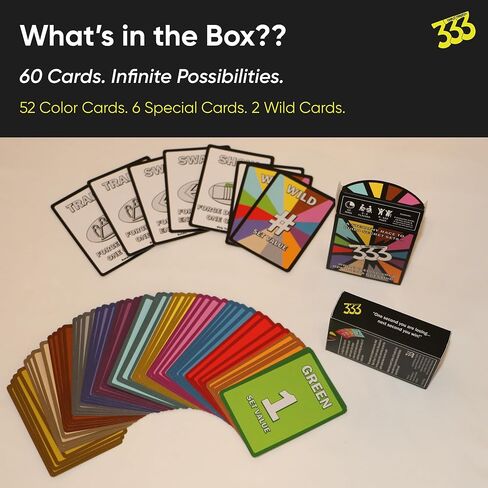 (333) Launch Edition – Unstoppable & Engaging Family Card Game of Strategy & Surprise, Logical Reasoning Play, Easy & Fun to Learn for Kids, Travel Ready, Great Gift Idea, 2+ Players in Saudi Arabia