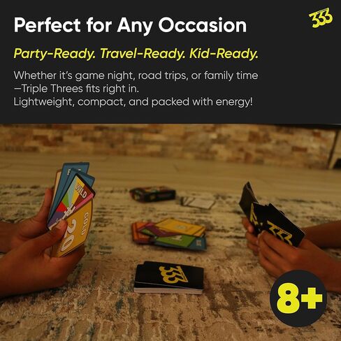 (333) Launch Edition – Unstoppable & Engaging Family Card Game of Strategy & Surprise, Logical Reasoning Play, Easy & Fun to Learn for Kids, Travel Ready, Great Gift Idea, 2+ Players in Saudi Arabia