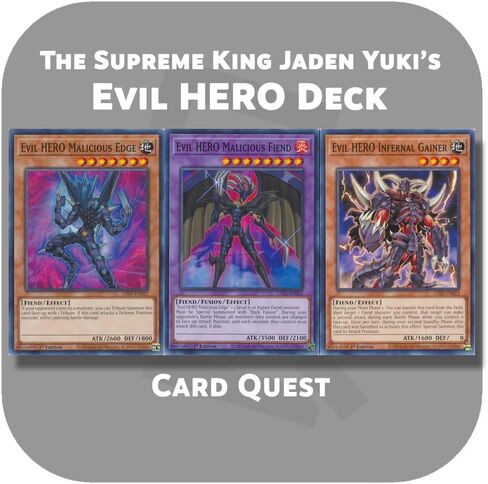 Complete Custom Deck for Yu-Gi-Oh! GX - The Supreme King Jaden Yuki's Evil Hero Fusion Deck in Saudi Arabia
