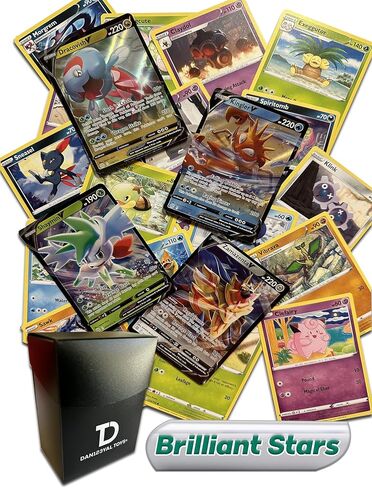 Dan123yal Brilliant Stars TCG Random Assortment Bundle || Guaranteed Ultra Rare + 30 Random Cards Deck Box in Saudi Arabia