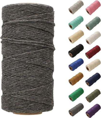 White Lion Macramé Cord – Cotton Rich Macrame Rope, 4 mm, 75 Feet, Olive Color, Yarn for Wall Decor, Crochet, Gift Wrapping, Wall Hanging, Plant Hangers, Handmade Crafts, Knitting in Saudi Arabia