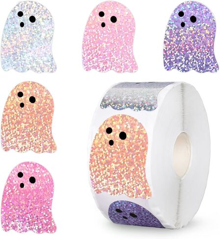 1000Pcs Christmas Tree Holographic Stickers 5 Colors Green Brown Xmas Boho Tree Self Adhesive Label Decals for Home Party DIY Crafts Envelope Journal Scrapbook Supplies in Saudi Arabia