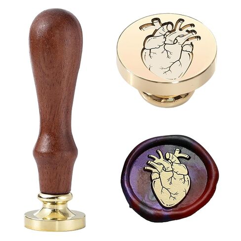 Heart Wax Seal Stamp, Halloween Wax Sealing Stamp, Realistic Gothic Design Halloween & Witchcraft for Gothic Journaling and Dark Stationery in Saudi Arabia