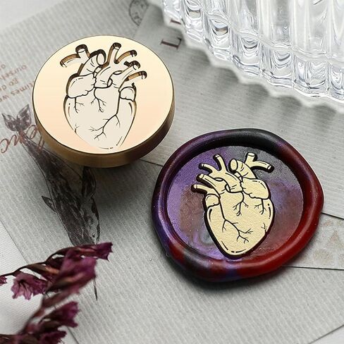 Heart Wax Seal Stamp, Halloween Wax Sealing Stamp, Realistic Gothic Design Halloween & Witchcraft for Gothic Journaling and Dark Stationery in Saudi Arabia