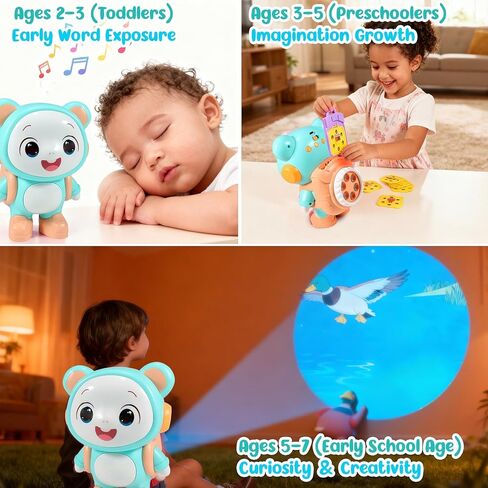 Kids Toys Story Dream Projector, Preschoolers & Toddlers – Interactive Early Learning Set with 11 Stories & 9 Word Cards, Night Light, Fun Bedtime Story, Ideal Gift for Christmas Boys & Girls Ages 2–6 in Saudi Arabia