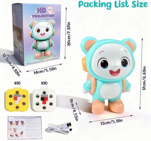 Kids Toys Story Dream Projector, Preschoolers & Toddlers – Interactive Early Learning Set with 11 Stories & 9 Word Cards, Night Light, Fun Bedtime Story, Ideal Gift for Christmas Boys & Girls Ages 2–6 in Saudi Arabia